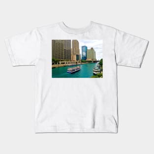 Chicago River from DuSable Bridge Kids T-Shirt